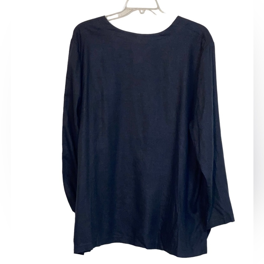 NWT Melrose Linen blend button up blouse. Size 24 New Old stock - Picture 2 of 6